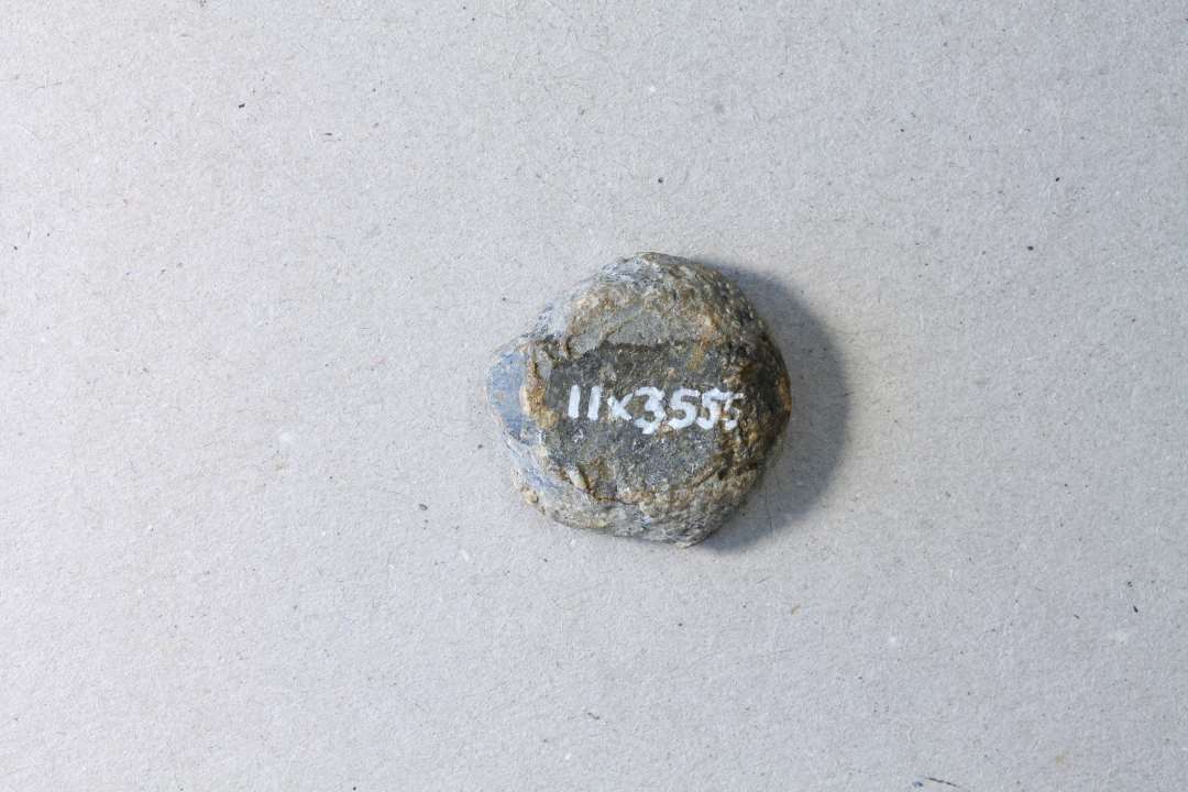 Lille cirkulært blylod, ø 1,8 cm, højde 5 mm