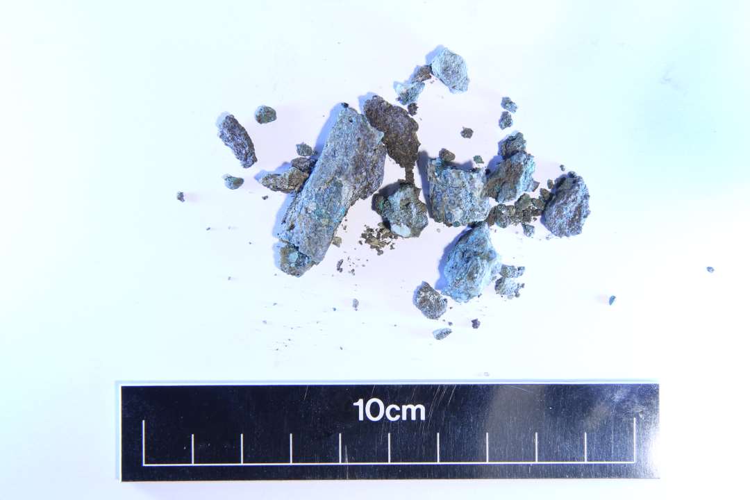 Fragmenter af bronze/kobberlegering