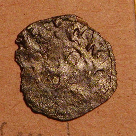 Mønt. Foreløbig bestemt som MB96, Christoffer I, (1252-1259).