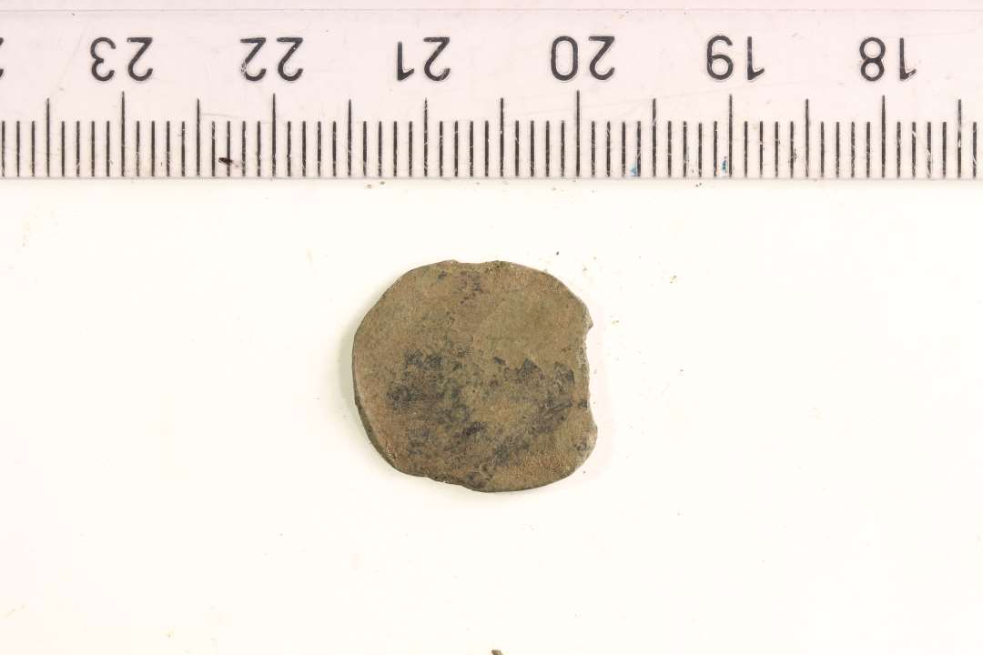 Borgerkrigsmønt. Penning, 1286-1360, MB, kraftigt korroderet