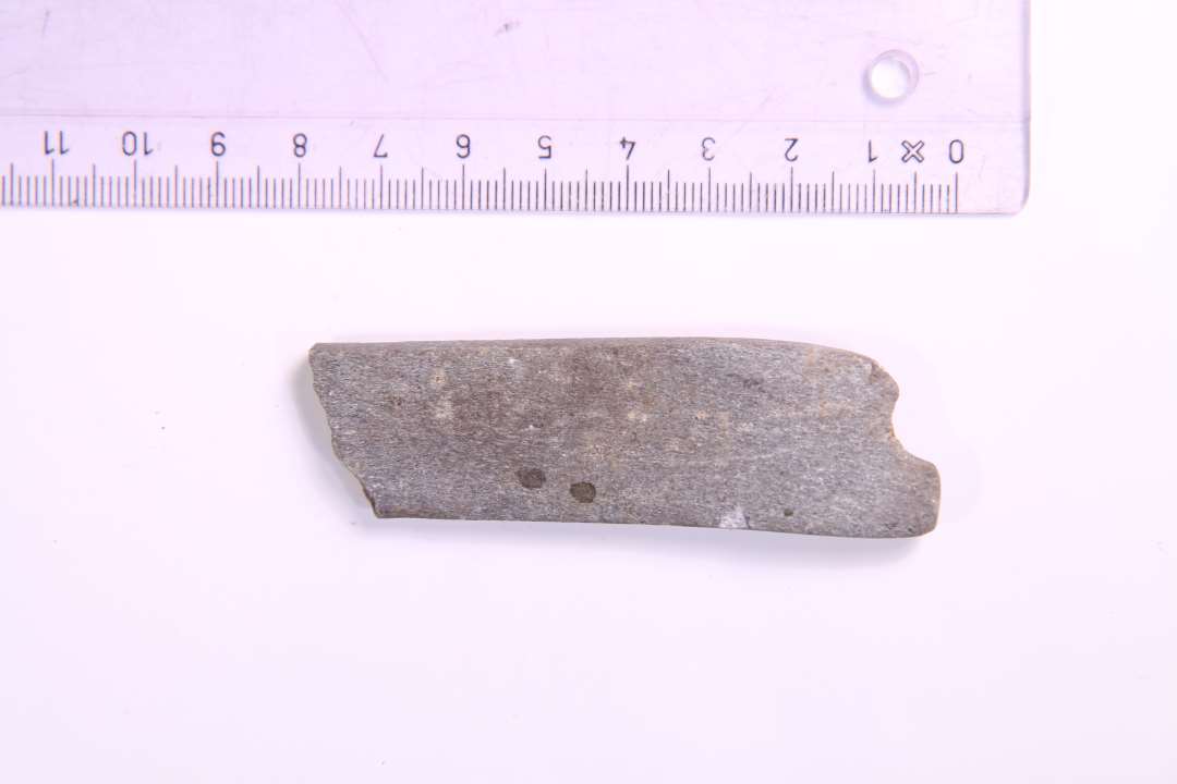 Fragment af hvæssestenStørste mål: ca 7,5 cm.