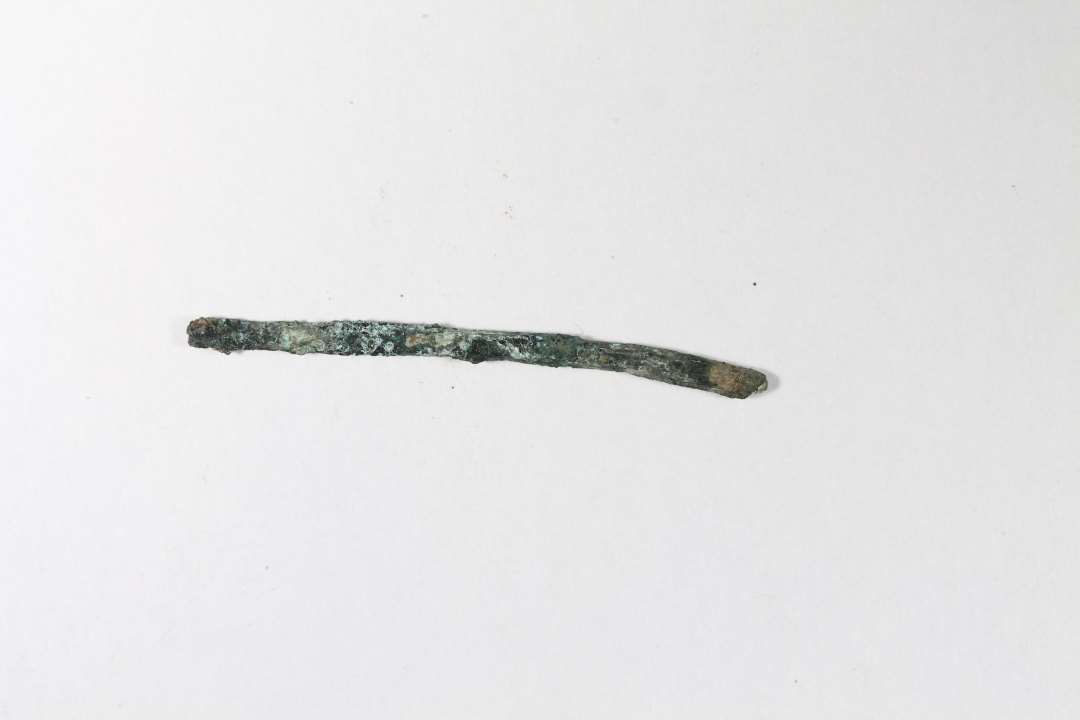 Bronzetråd, nål? Længde: 3,5 cm.